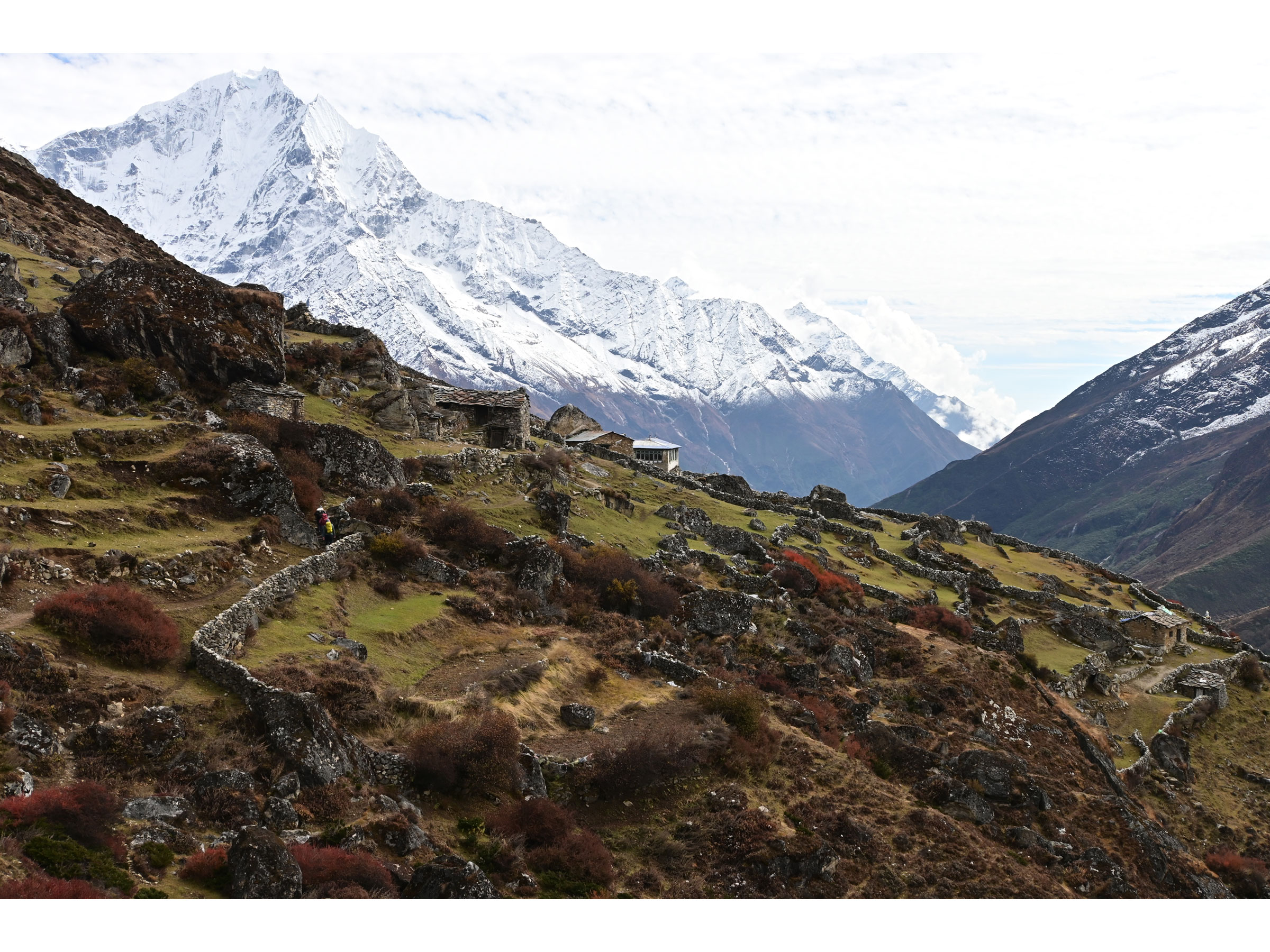 small settlement in the Himalayas