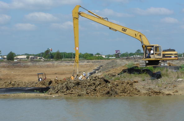 Construction occurring next to a river. Credit: Brave New Films via Flikr