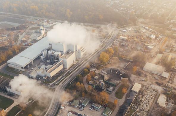 Industrial pollution and smoke